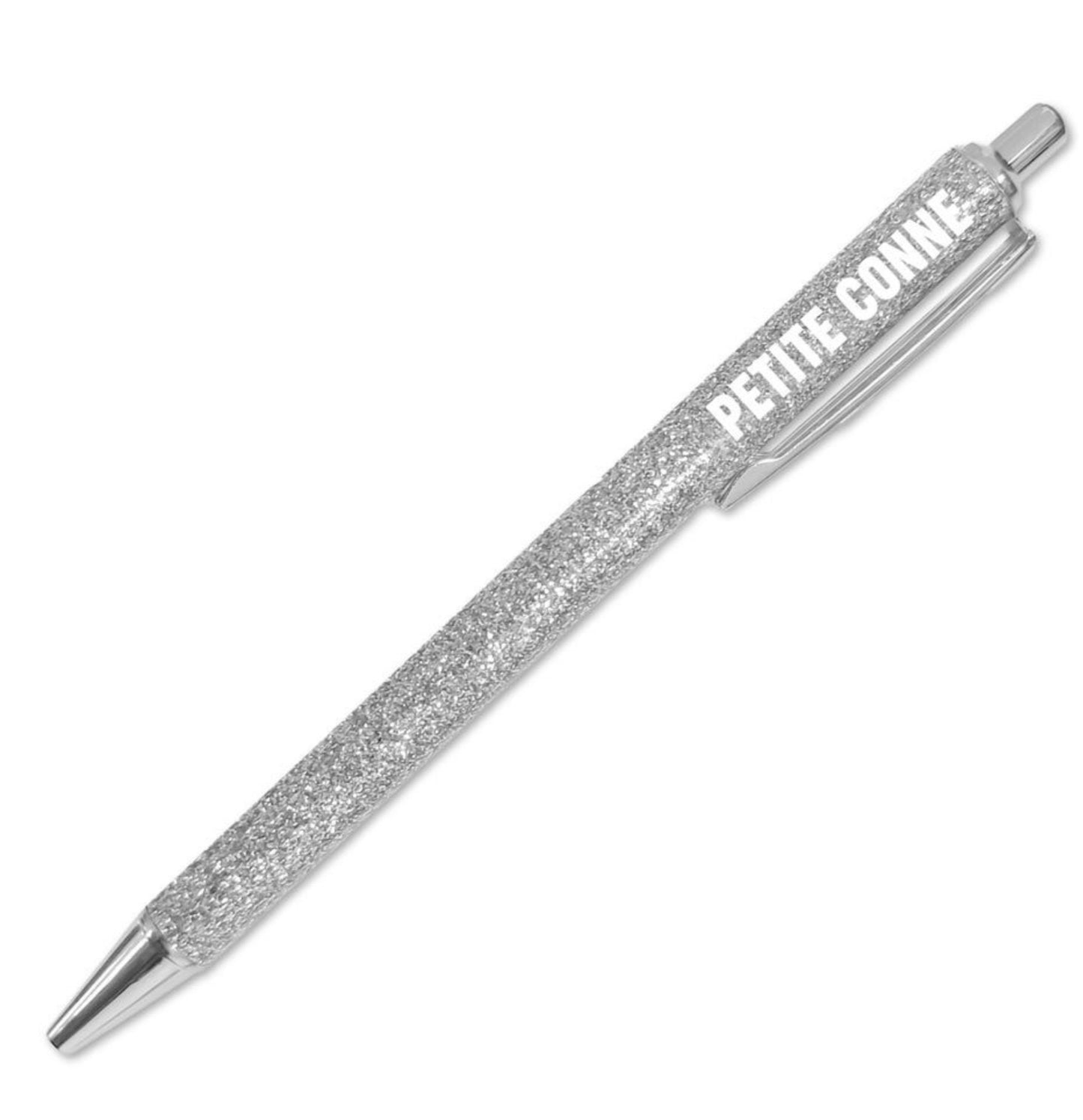 Stylo à paillettes « Petite conne »