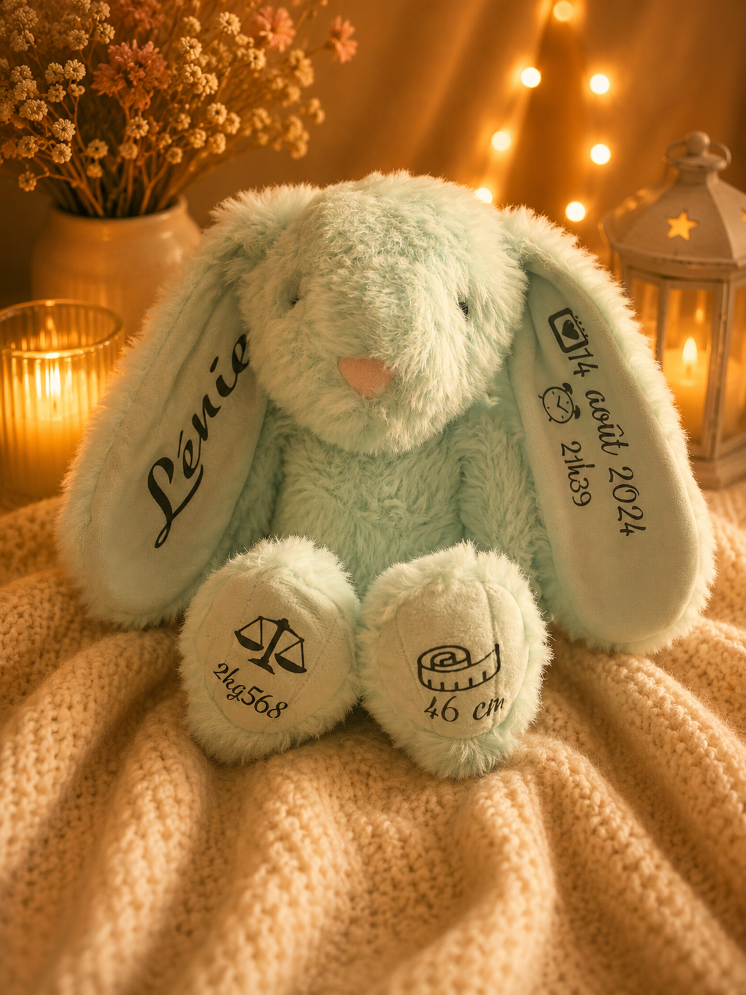 🐰 Lapin personnalisé naissance 💖