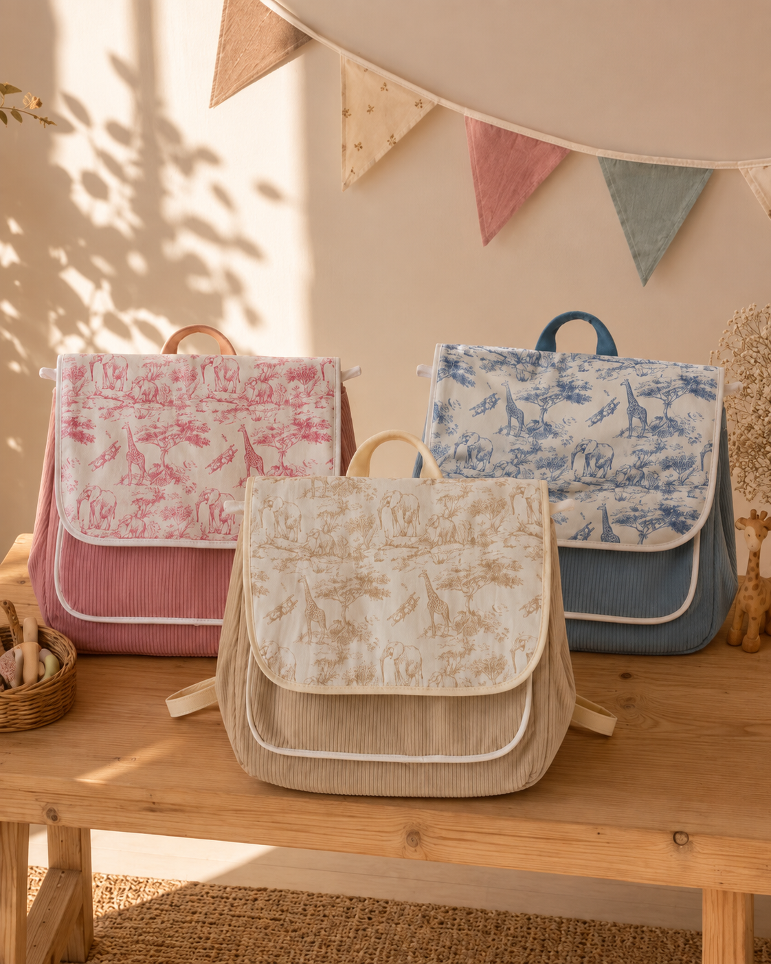 Cartable motifs safari