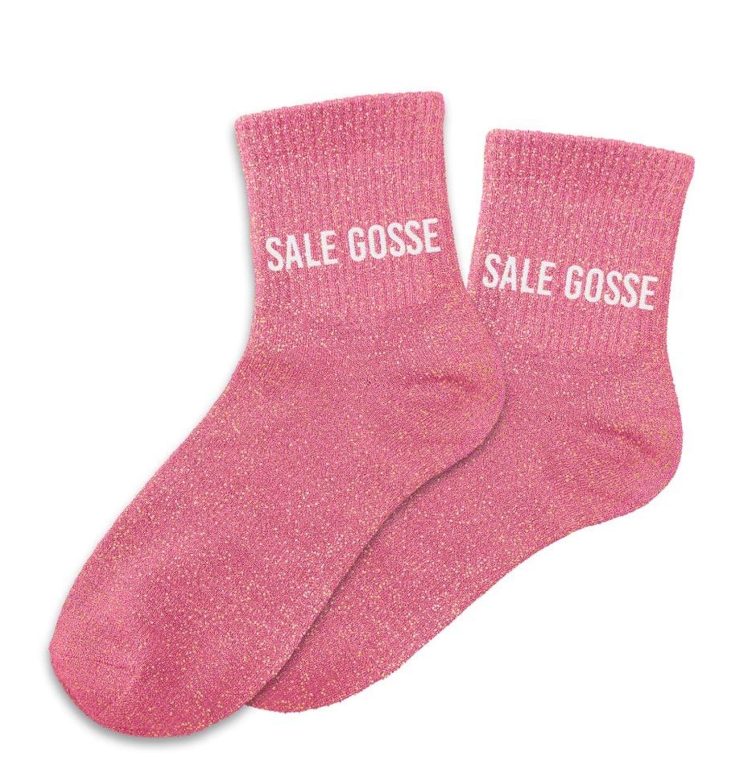 Chaussettes pailletées « Sale gosse »