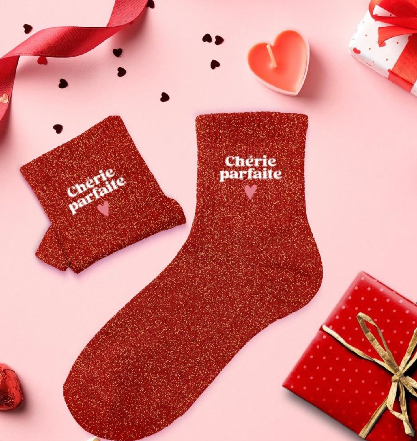 Chaussettes Pailletées « Chérie Parfaite »