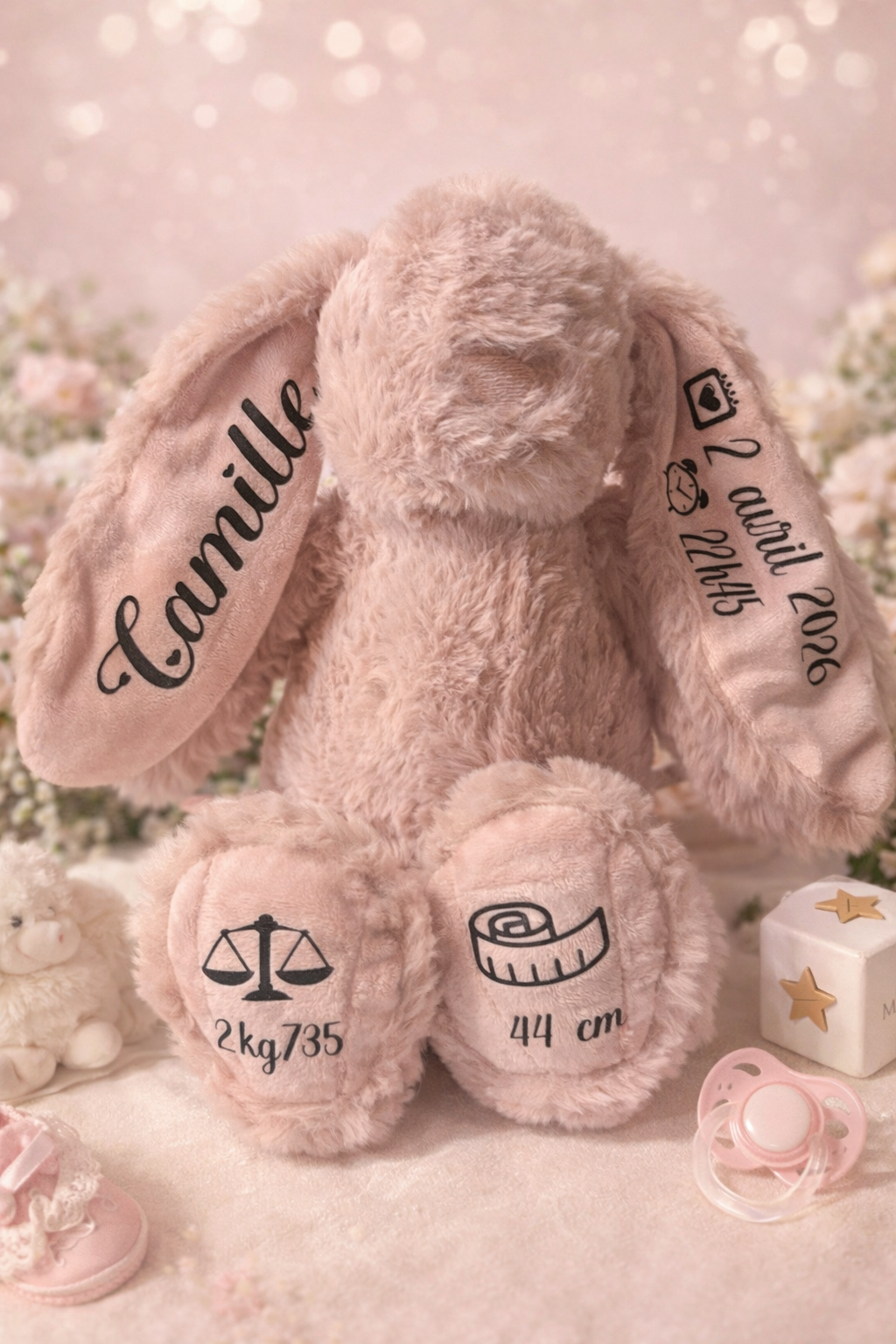 🐰 Lapin personnalisé naissance 💖