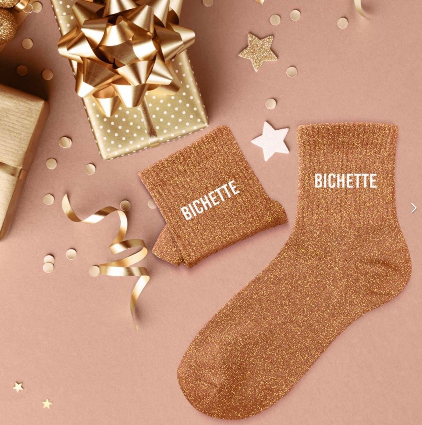 Chaussettes pailletées « Bichette »