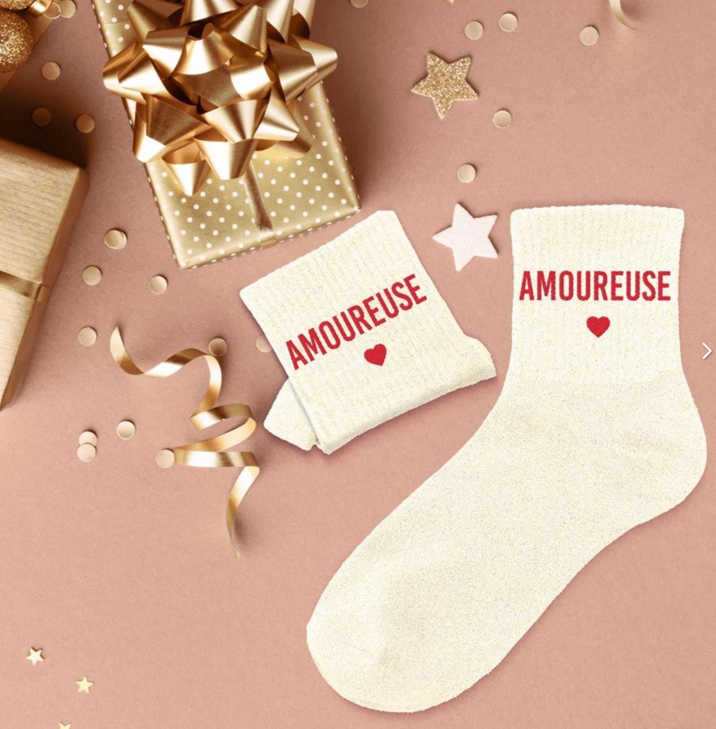 Chaussettes Pailletées « Amoureuse »