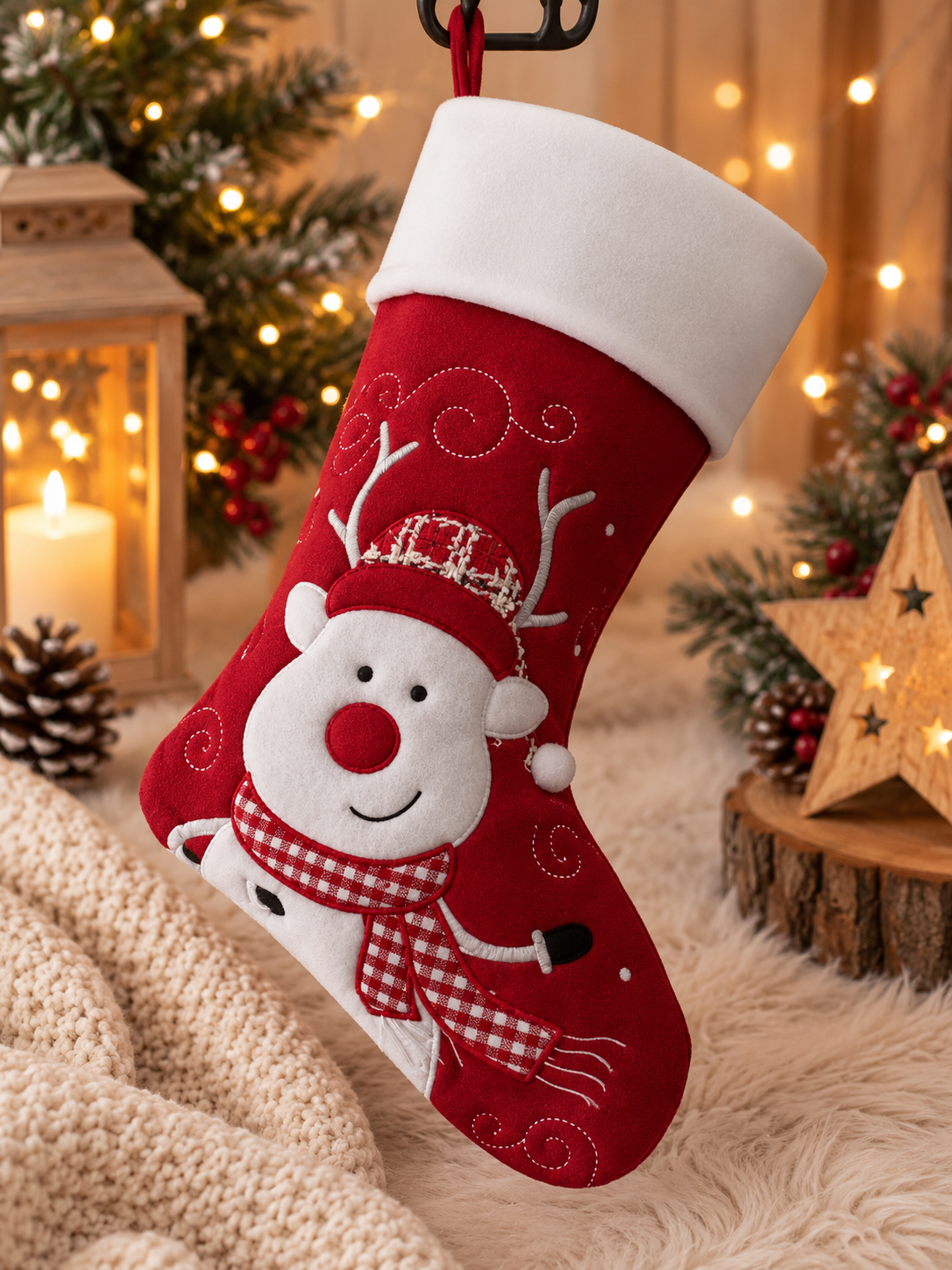 Chaussette de Noël renne