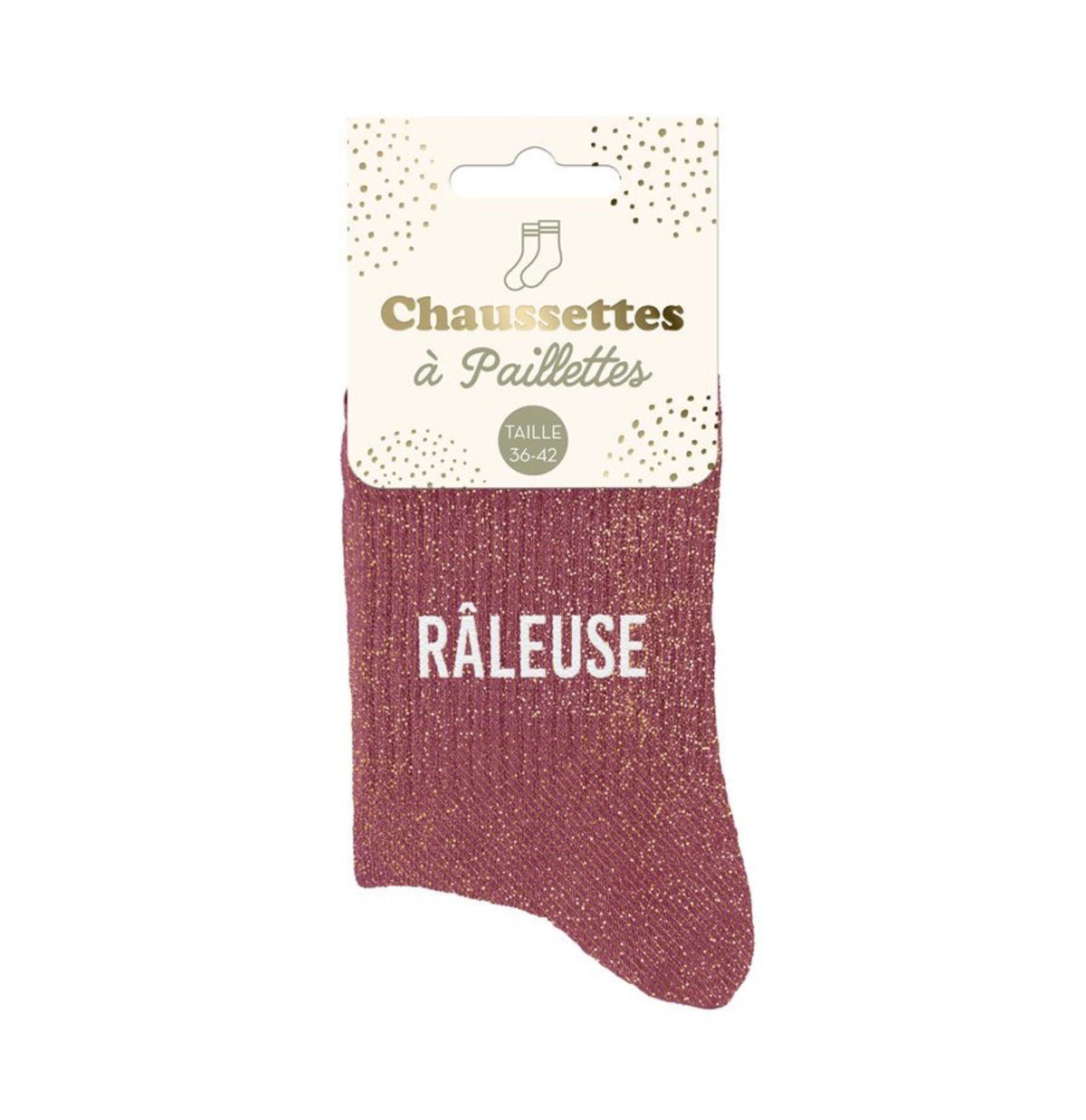 Chaussettes pailletées « Râleuse »