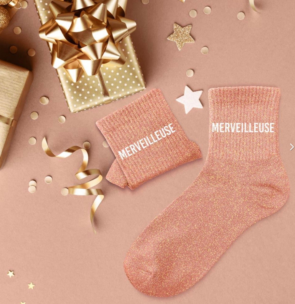 Chaussettes pailletées « Merveilleuse »