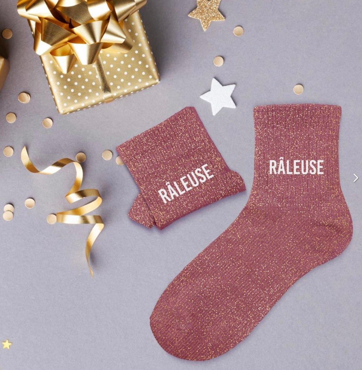 Chaussettes pailletées « Râleuse »