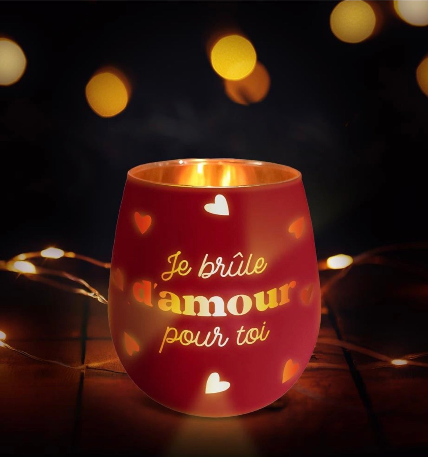 Photophore « Je brûle d’amour pour toi »