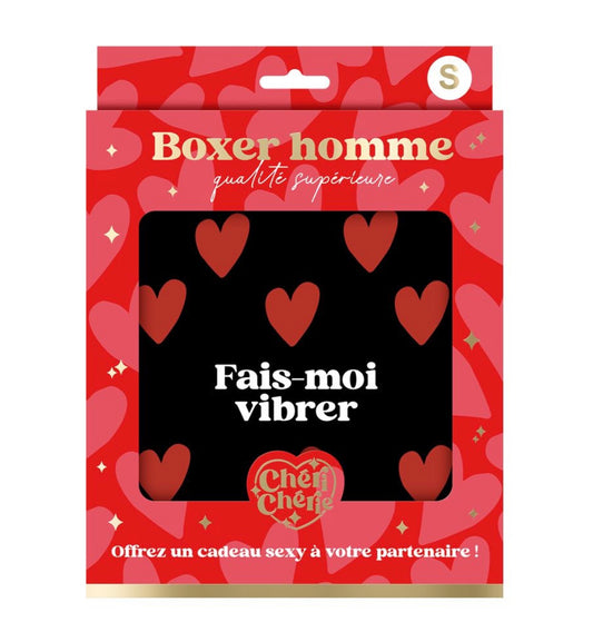 Boxer motifs cœur « Fais-moi vibrer »