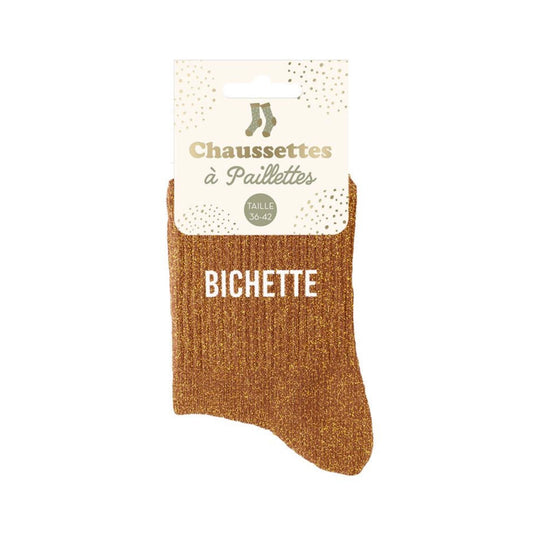 Chaussettes pailletées « Bichette »