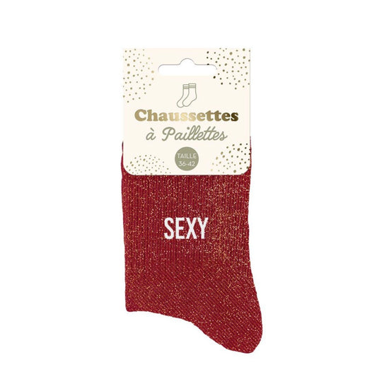 Chaussettes pailletées « Sexy »
