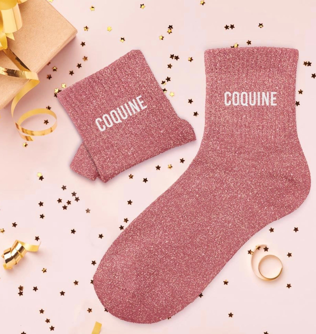 Chaussettes Pailletées « Coquine »