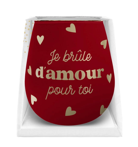 Photophore « Je brûle d’amour pour toi »
