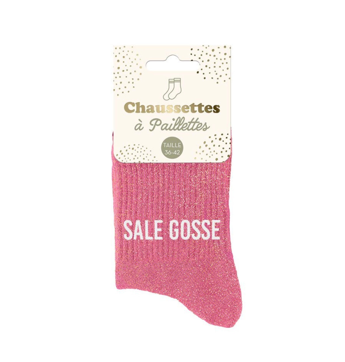 Chaussettes pailletées « Sale gosse »