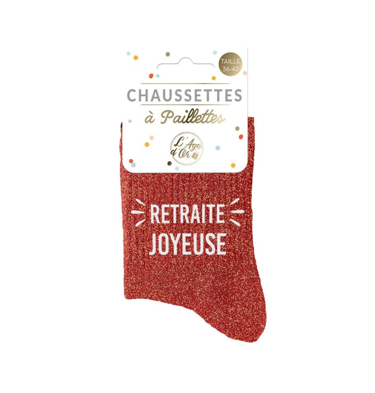 Chaussettes Pailletées « Retraite Joyeuse »