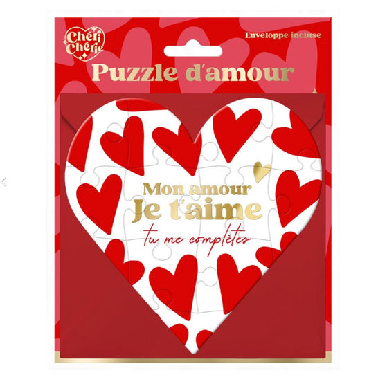 Puzzle cœur enveloppe