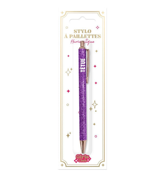 Stylo à Paillettes « Têtue »