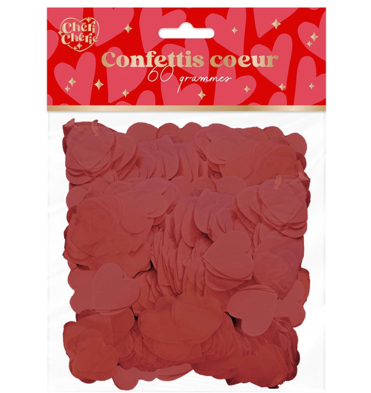 Sachet Confettis Coeurs Rouges