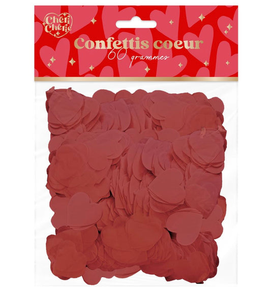 Sachet Confettis Coeurs Rouges