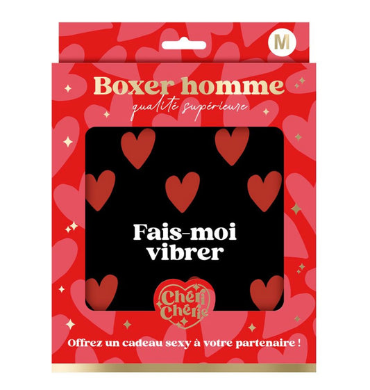 Boxer motifs cœur « Fais-moi vibrer »