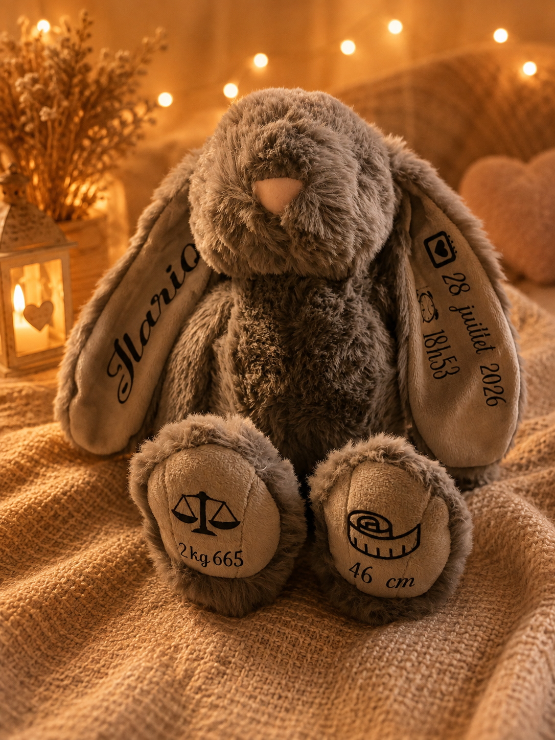 🐰 Lapin personnalisé naissance 💖