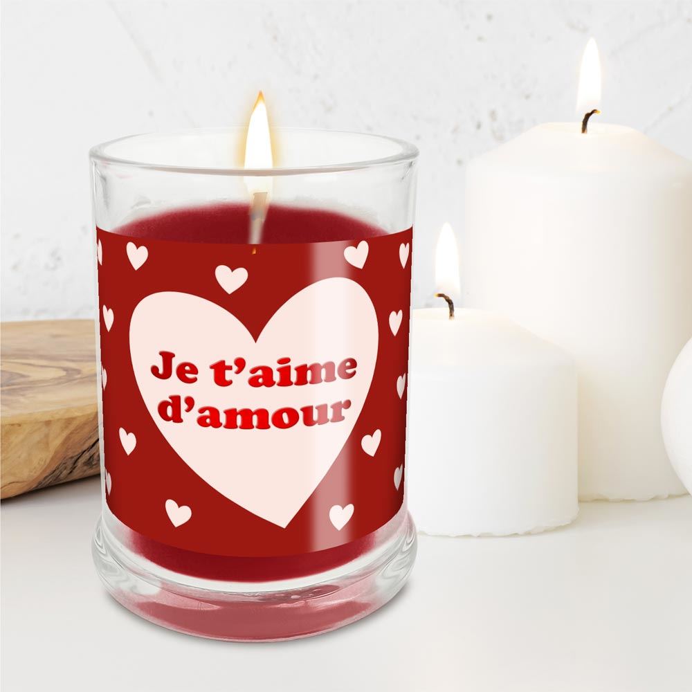 Bougie « Je t’aime d’amour »