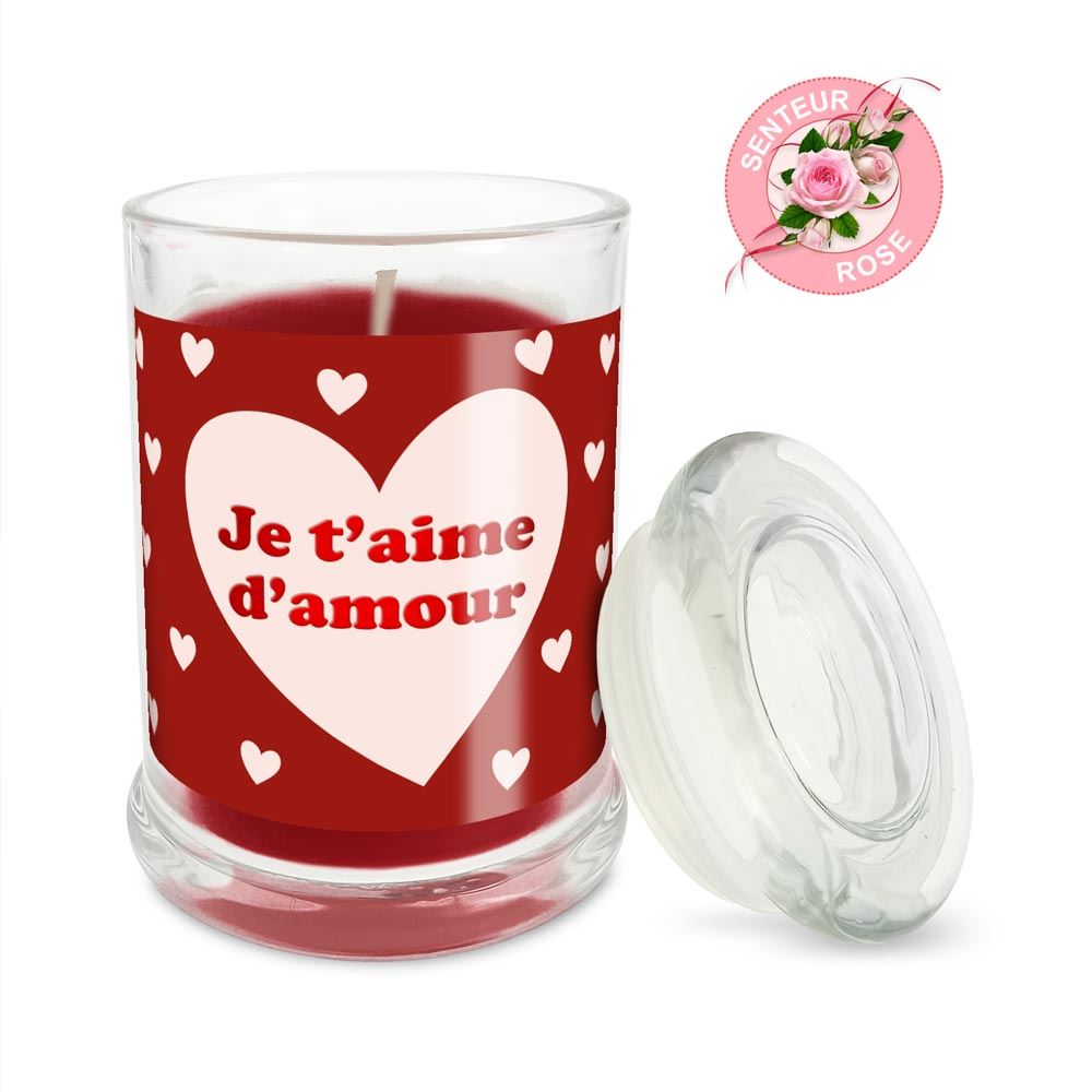 Bougie « Je t’aime d’amour »